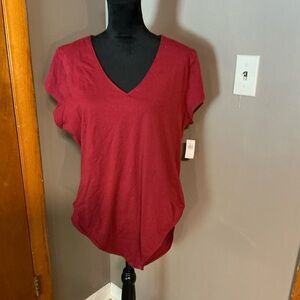 Old Navy Women's Burgundy V-Neck Bodysuit
